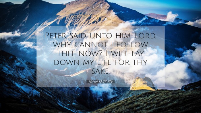 Picture 07 - John 13:37 KJV Desktop Wallpaper - Peter said unto him, Lord, why cannot I follow - Desktop Bible Verse Wallpaper