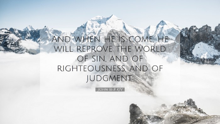 Picture 07 - John 16:8 KJV Desktop Wallpaper - And when he is come, he will reprove the world of - Desktop Bible Verse Wallpaper