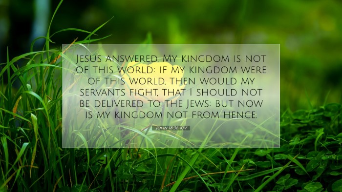 Picture 07 - John 18:36 KJV Desktop Wallpaper - Jesus answered, My kingdom is not of this world: - Desktop Bible Verse Wallpaper