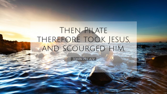 Picture 07 - John 19:1 KJV Desktop Wallpaper - Then Pilate therefore took Jesus, and scourged - Desktop Bible Verse Wallpaper