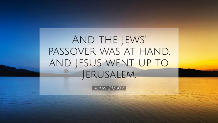 Picture 07 - John 2:13 KJV Desktop Wallpaper - And the Jews' passover was at hand, and Jesus - Desktop Bible Verse Wallpaper