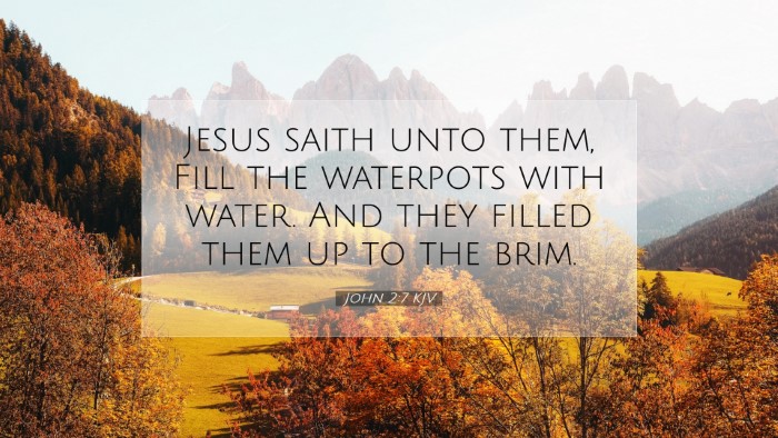 Picture 07 - John 2:7 KJV Desktop Wallpaper - Jesus saith unto them, Fill the waterpots with - Desktop Bible Verse Wallpaper