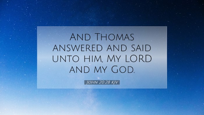 Picture 07 - John 20:28 KJV Desktop Wallpaper - And Thomas answered and said unto him, My LORD - Desktop Bible Verse Wallpaper