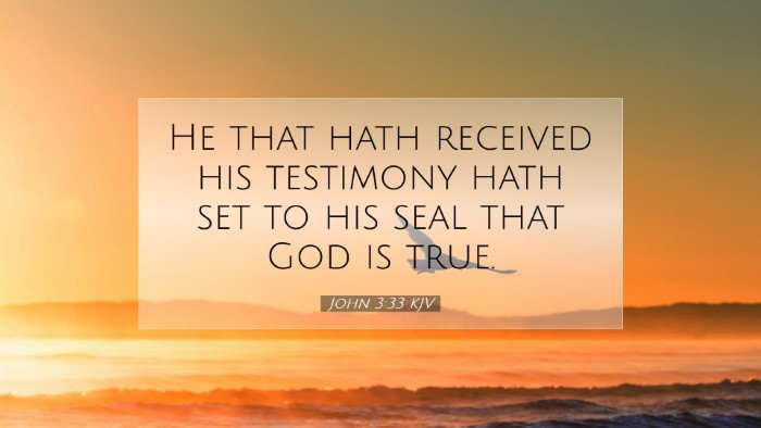 Picture 07 - John 3:33 KJV Desktop Wallpaper - He that hath received his testimony hath set to - Desktop Bible Verse Wallpaper