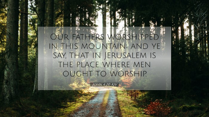 Picture 07 - John 4:20 KJV Desktop Wallpaper - Our fathers worshipped in this mountain; and ye - Desktop Bible Verse Wallpaper