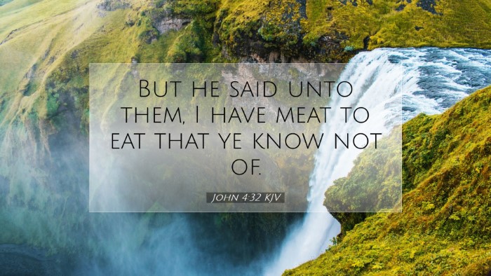 Picture 07 - John 4:32 KJV Desktop Wallpaper - But he said unto them, I have meat to eat that ye - Desktop Bible Verse Wallpaper
