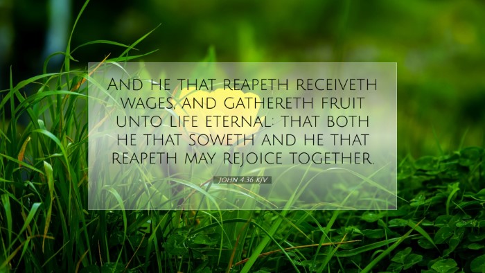 Picture 07 - John 4:36 KJV Desktop Wallpaper - And he that reapeth receiveth wages, and - Desktop Bible Verse Wallpaper