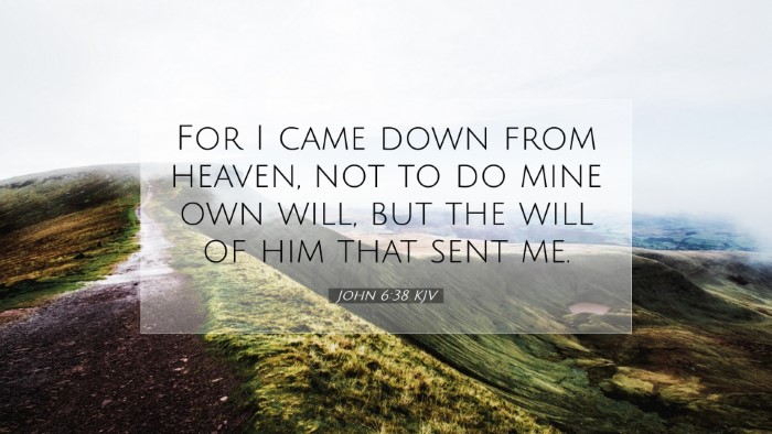 Picture 07 - John 6:38 KJV Desktop Wallpaper - For I came down from heaven, not to do mine own - Desktop Bible Verse Wallpaper