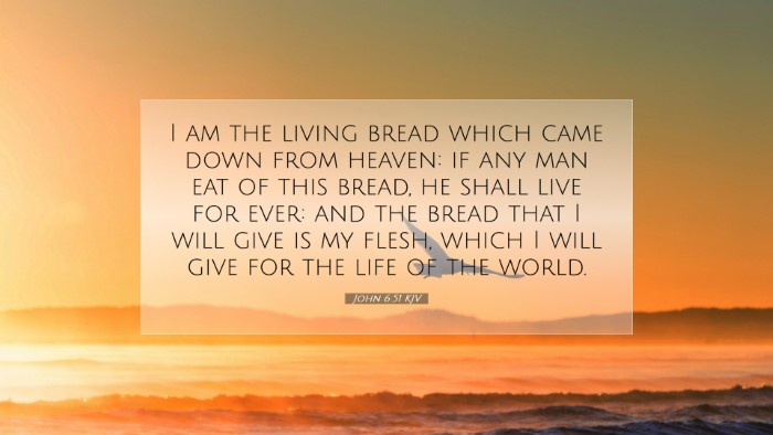 Picture 07 - John 6:51 KJV Desktop Wallpaper - I am the living bread which came down from - Desktop Bible Verse Wallpaper