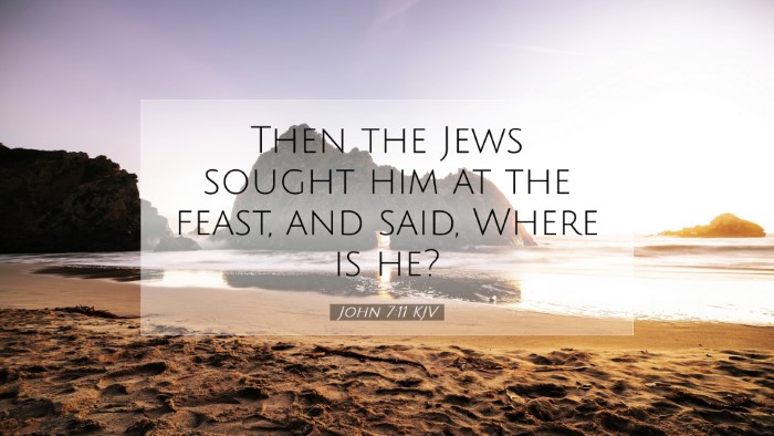 Picture 07 - John 7:11 KJV Desktop Wallpaper - Then the Jews sought him at the feast, and said, - Desktop Bible Verse Wallpaper
