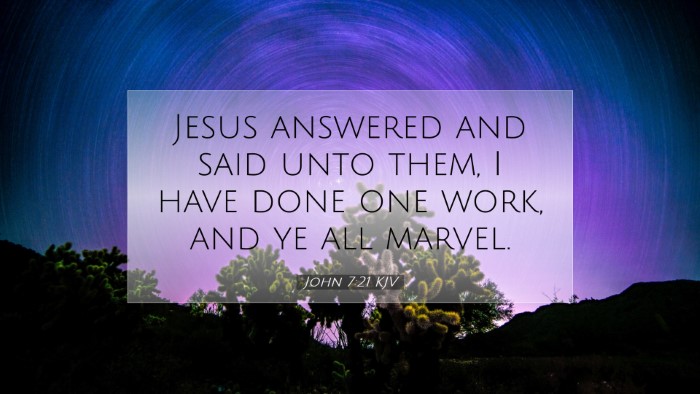 Picture 07 - John 7:21 KJV Desktop Wallpaper - Jesus answered and said unto them, I have done - Desktop Bible Verse Wallpaper