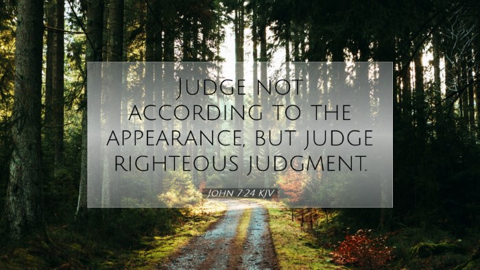 Picture 07 - John 7:24 KJV Desktop Wallpaper - Judge not according to the appearance, but judge - Desktop Bible Verse Wallpaper