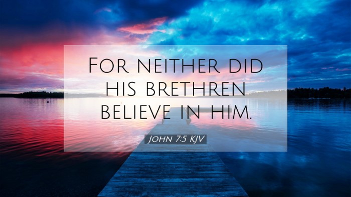 Picture 07 - John 7:5 KJV Desktop Wallpaper - For neither did his brethren believe in - Desktop Bible Verse Wallpaper
