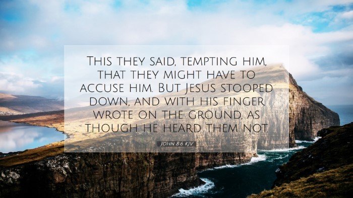 Picture 07 - John 8:6 KJV Desktop Wallpaper - This they said, tempting him, that they might - Desktop Bible Verse Wallpaper