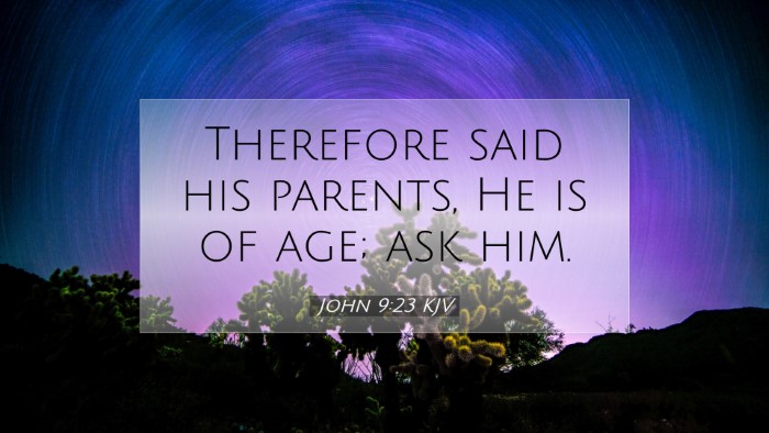 Picture 07 - John 9:23 KJV Desktop Wallpaper - Therefore said his parents, He is of age; ask - Desktop Bible Verse Wallpaper