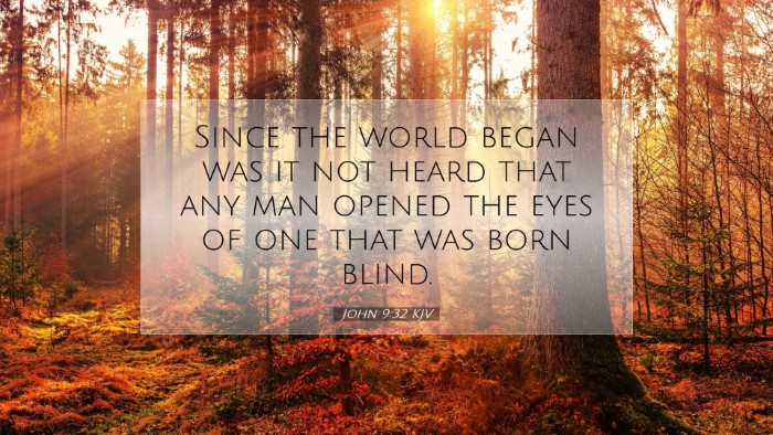 Picture 07 - John 9:32 KJV Desktop Wallpaper - Since the world began was it not heard that any - Desktop Bible Verse Wallpaper