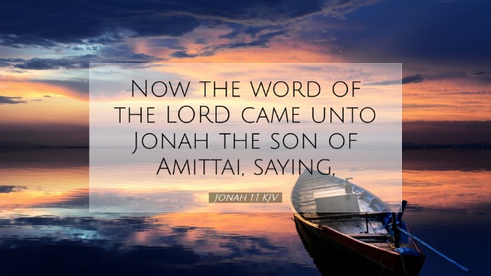 Picture 07 - Jonah 1:1 KJV Desktop Wallpaper - Now the word of the LORD came unto Jonah the son - Desktop Bible Verse Wallpaper