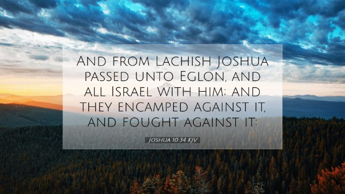 Picture 07 - Joshua 10:34 KJV Desktop Wallpaper - And from Lachish Joshua passed unto Eglon, and - Desktop Bible Verse Wallpaper
