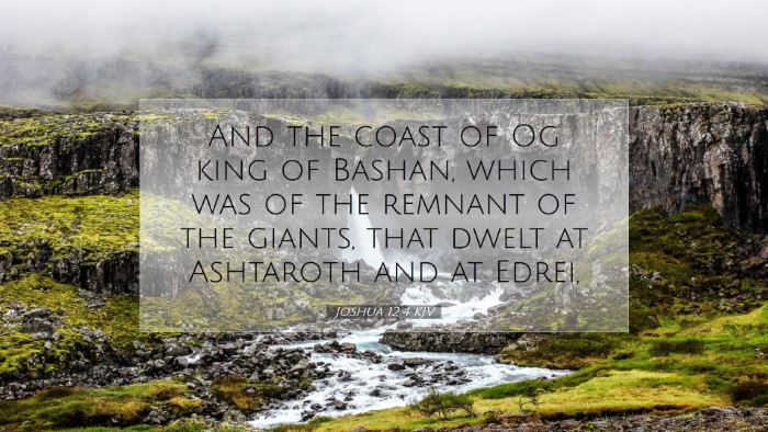 Picture 07 - Joshua 12:4 KJV Desktop Wallpaper - And the coast of Og king of Bashan, which was of - Desktop Bible Verse Wallpaper