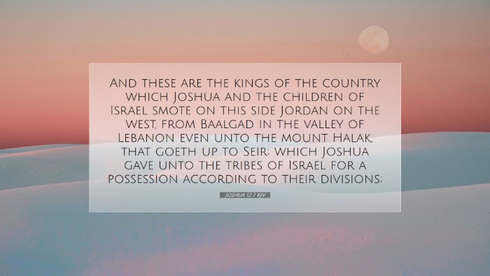 Picture 07 - Joshua 12:7 KJV Desktop Wallpaper - And these are the kings of the country which - Desktop Bible Verse Wallpaper