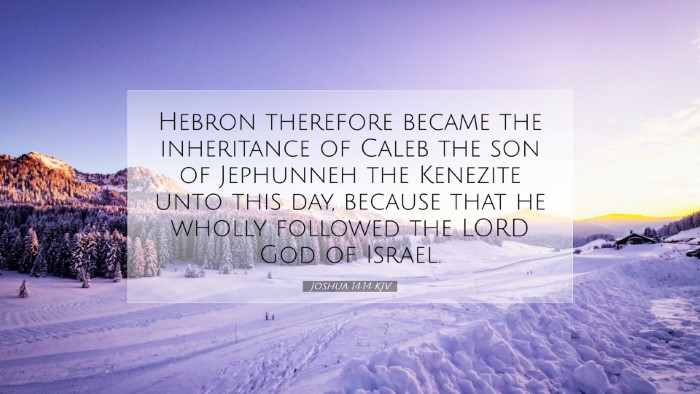 Picture 07 - Joshua 14:14 KJV Desktop Wallpaper - Hebron therefore became the inheritance of Caleb - Desktop Bible Verse Wallpaper