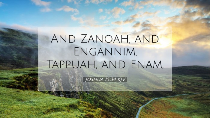 Picture 07 - Joshua 15:34 KJV Desktop Wallpaper - And Zanoah, and Engannim, Tappuah, and - Desktop Bible Verse Wallpaper