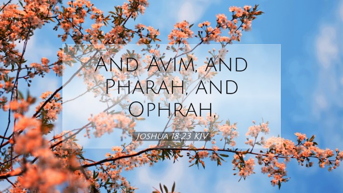 Picture 07 - Joshua 18:23 KJV Desktop Wallpaper - And Avim, and Pharah, and - Desktop Bible Verse Wallpaper