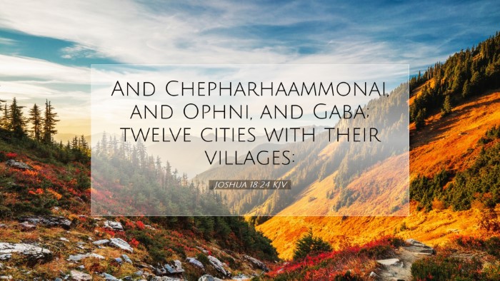 Picture 07 - Joshua 18:24 KJV Desktop Wallpaper - And Chepharhaammonai, and Ophni, and Gaba; twelve - Desktop Bible Verse Wallpaper