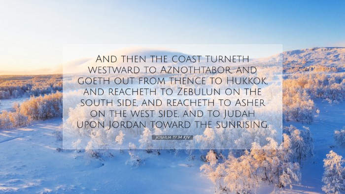 Picture 07 - Joshua 19:34 KJV Desktop Wallpaper - And then the coast turneth westward to - Desktop Bible Verse Wallpaper