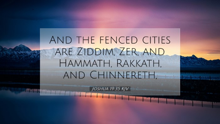 Picture 07 - Joshua 19:35 KJV Desktop Wallpaper - And the fenced cities are Ziddim, Zer, and - Desktop Bible Verse Wallpaper