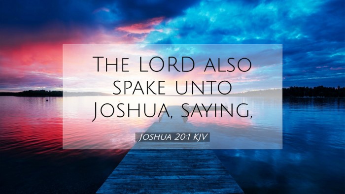 Picture 07 - Joshua 20:1 KJV Desktop Wallpaper - The LORD also spake unto Joshua, - Desktop Bible Verse Wallpaper
