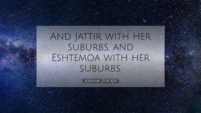 Picture 07 - Joshua 21:14 KJV Desktop Wallpaper - And Jattir with her suburbs, and Eshtemoa with - Desktop Bible Verse Wallpaper