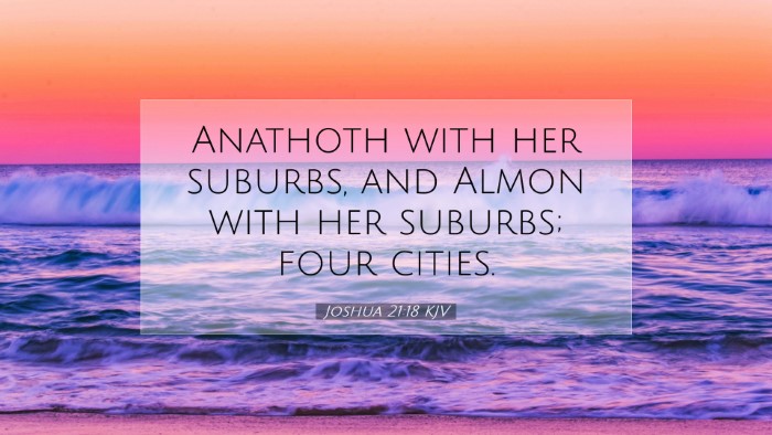 Picture 07 - Joshua 21:18 KJV Desktop Wallpaper - Anathoth with her suburbs, and Almon with her - Desktop Bible Verse Wallpaper