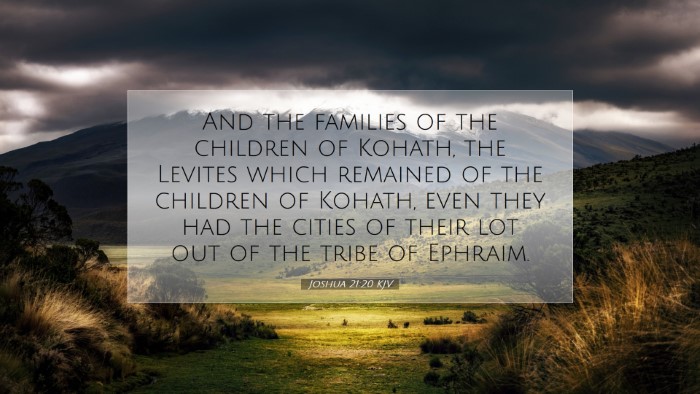 Picture 07 - Joshua 21:20 KJV Desktop Wallpaper - And the families of the children of Kohath, the - Desktop Bible Verse Wallpaper
