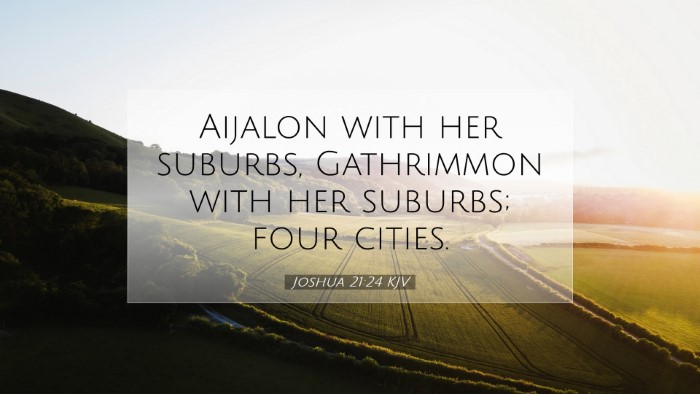 Picture 07 - Joshua 21:24 KJV Desktop Wallpaper - Aijalon with her suburbs, Gathrimmon with her - Desktop Bible Verse Wallpaper