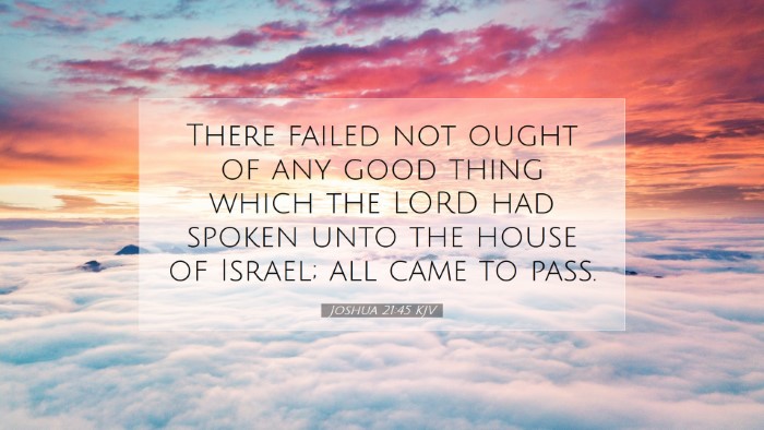 Picture 07 - Joshua 21:45 KJV Desktop Wallpaper - There failed not ought of any good thing which - Desktop Bible Verse Wallpaper