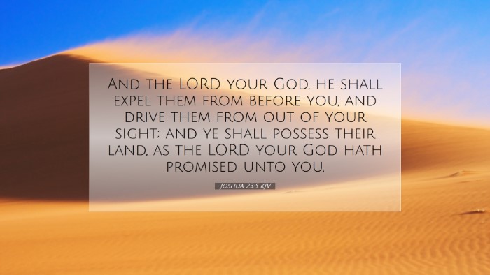 Picture 07 - Joshua 23:5 KJV Desktop Wallpaper - And the LORD your God, he shall expel them from - Desktop Bible Verse Wallpaper