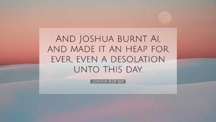 Picture 07 - Joshua 8:28 KJV Desktop Wallpaper - And Joshua burnt Ai, and made it an heap for - Desktop Bible Verse Wallpaper