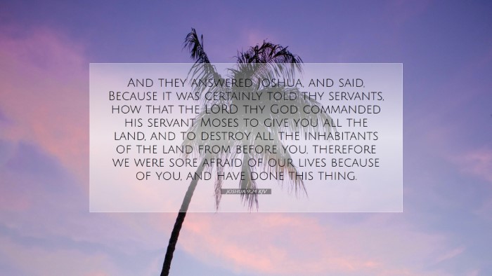 Picture 07 - Joshua 9:24 KJV Desktop Wallpaper - And they answered Joshua, and said, Because it - Desktop Bible Verse Wallpaper