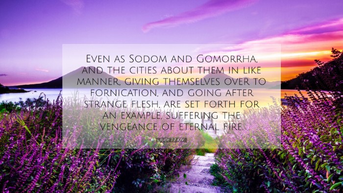 Picture 07 - Jude 1:7 KJV Desktop Wallpaper - Even as Sodom and Gomorrha, and the cities about - Desktop Bible Verse Wallpaper