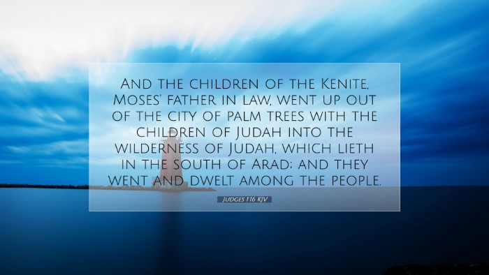 Picture 07 - Judges 1:16 KJV Desktop Wallpaper - And the children of the Kenite, Moses' father in - Desktop Bible Verse Wallpaper