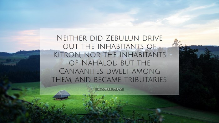 Picture 07 - Judges 1:30 KJV Desktop Wallpaper - Neither did Zebulun drive out the inhabitants of - Desktop Bible Verse Wallpaper