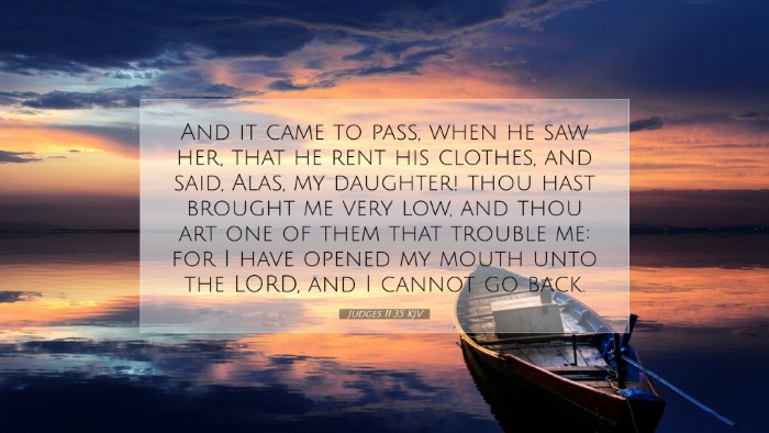 Picture 07 - Judges 11:35 KJV Desktop Wallpaper - And it came to pass, when he saw her, that he - Desktop Bible Verse Wallpaper