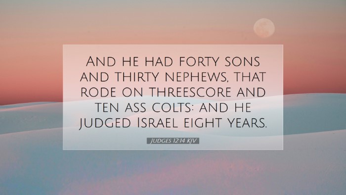 Picture 07 - Judges 12:14 KJV Desktop Wallpaper - And he had forty sons and thirty nephews, that - Desktop Bible Verse Wallpaper