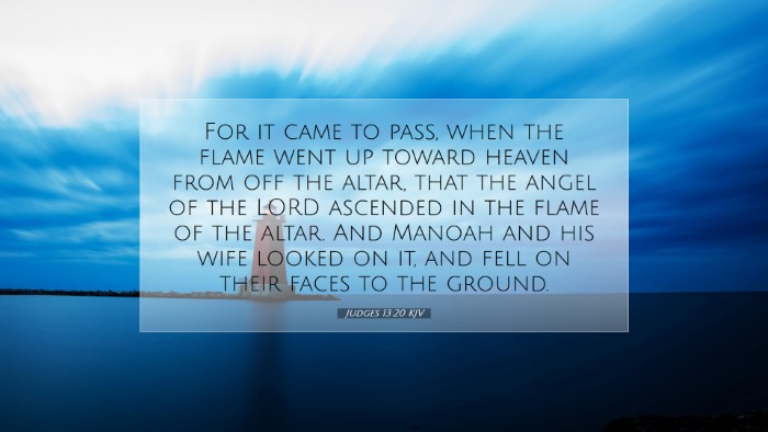 Picture 07 - Judges 13:20 KJV Desktop Wallpaper - For it came to pass, when the flame went up - Desktop Bible Verse Wallpaper