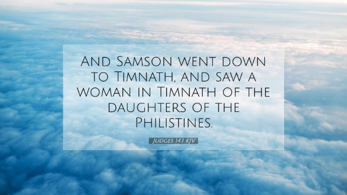 Picture 07 - Judges 14:1 KJV Desktop Wallpaper - And Samson went down to Timnath, and saw a woman - Desktop Bible Verse Wallpaper