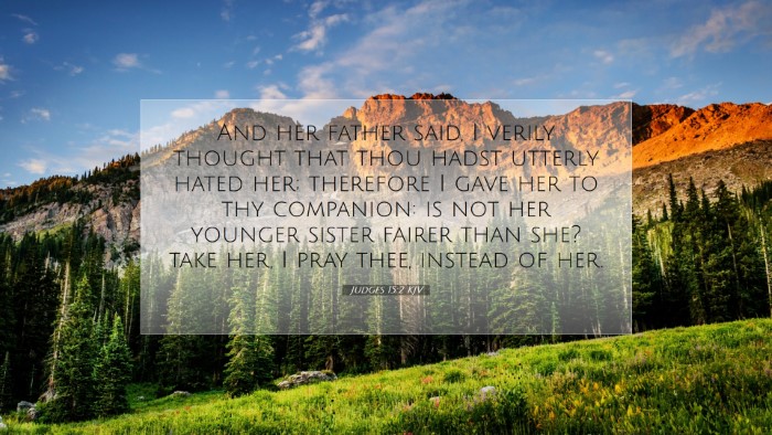 Picture 07 - Judges 15:2 KJV Desktop Wallpaper - And her father said, I verily thought that thou - Desktop Bible Verse Wallpaper