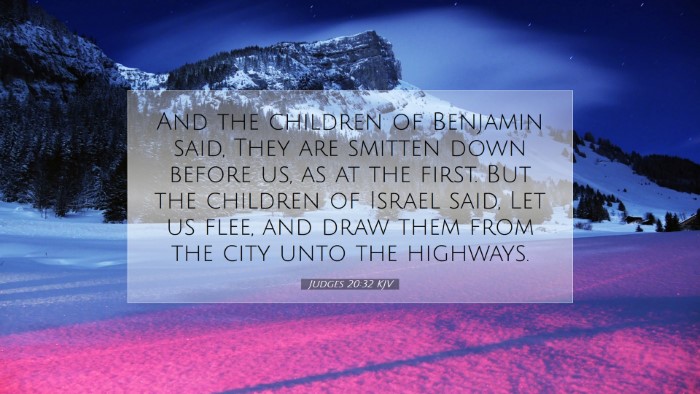 Picture 07 - Judges 20:32 KJV Desktop Wallpaper - And the children of Benjamin said, They are - Desktop Bible Verse Wallpaper
