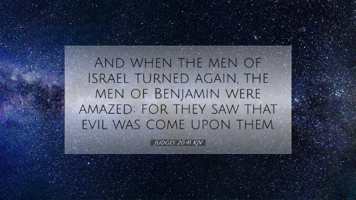 Picture 07 - Judges 20:41 KJV Desktop Wallpaper - And when the men of Israel turned again, the men - Desktop Bible Verse Wallpaper