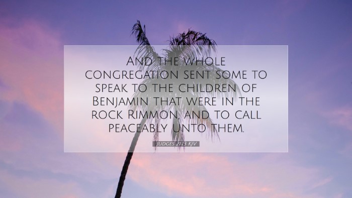 Picture 07 - Judges 21:13 KJV Desktop Wallpaper - And the whole congregation sent some to speak to - Desktop Bible Verse Wallpaper